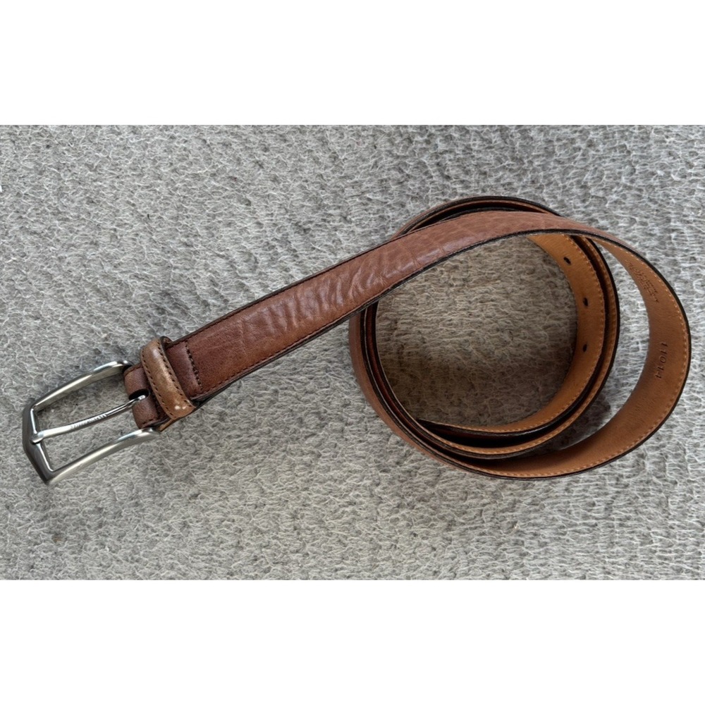 Martin Dingman Premium Dutch Calfskin Leather Belt Mens 38 Brown Made in USA